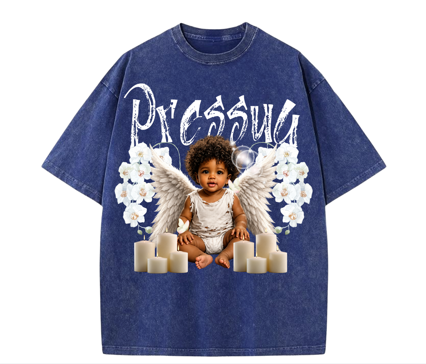 Pressua Angel Baby Oversized Graphic T-Shirt | Vintage Streetwear Tee