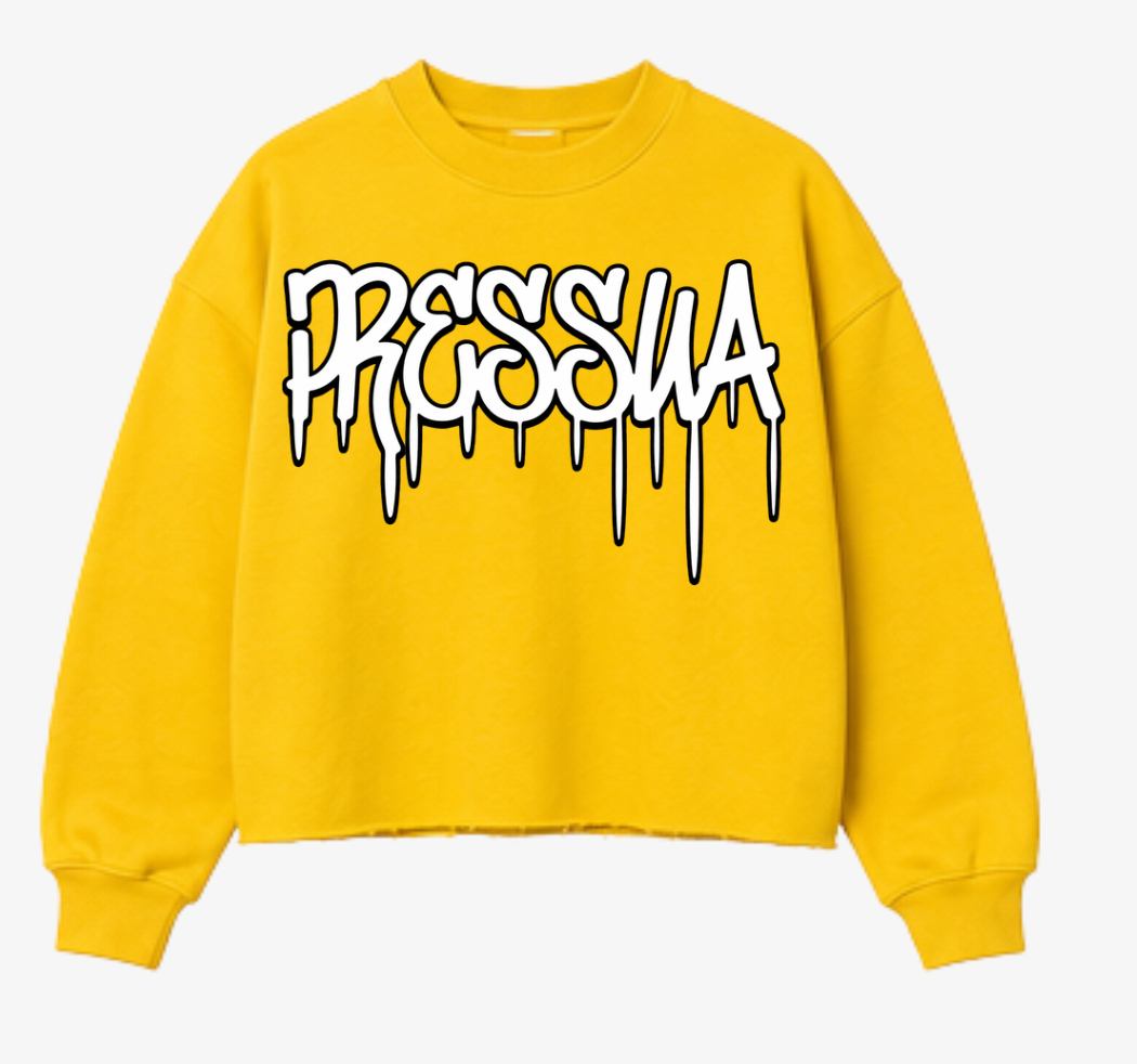Pressua Drip Sweatshirt Cropped Unisex