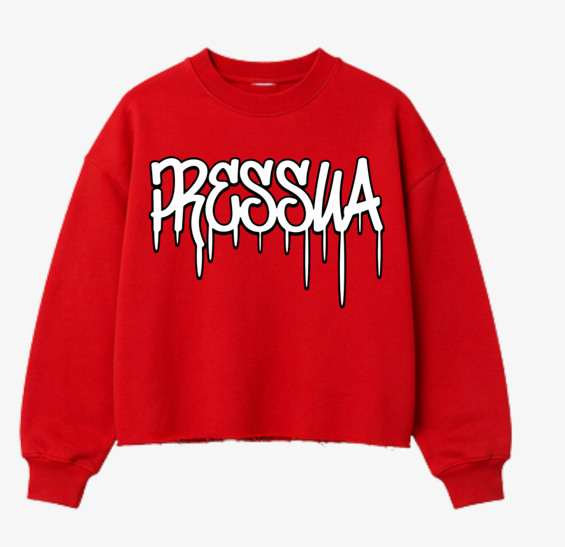 Pressua Drip Sweatshirt Cropped Unisex
