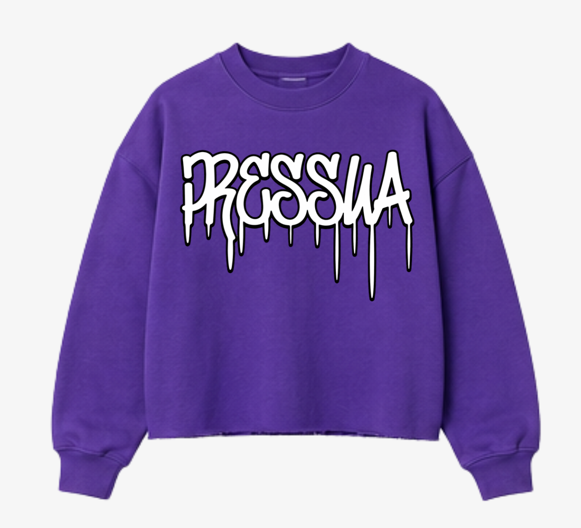 Pressua Drip Sweatshirt Cropped Unisex