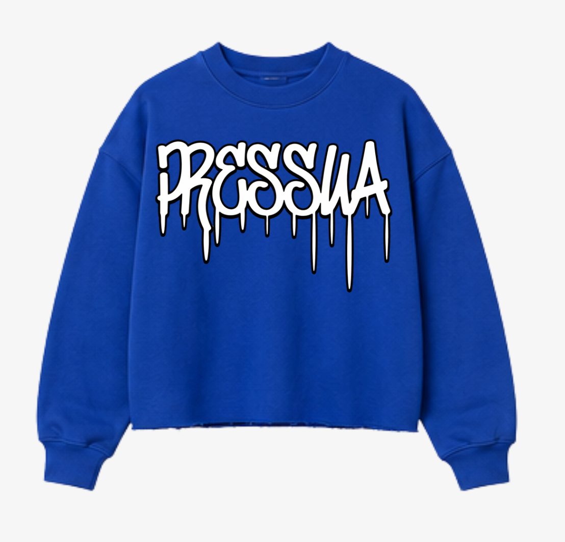 Pressua Drip Sweatshirt Cropped Unisex