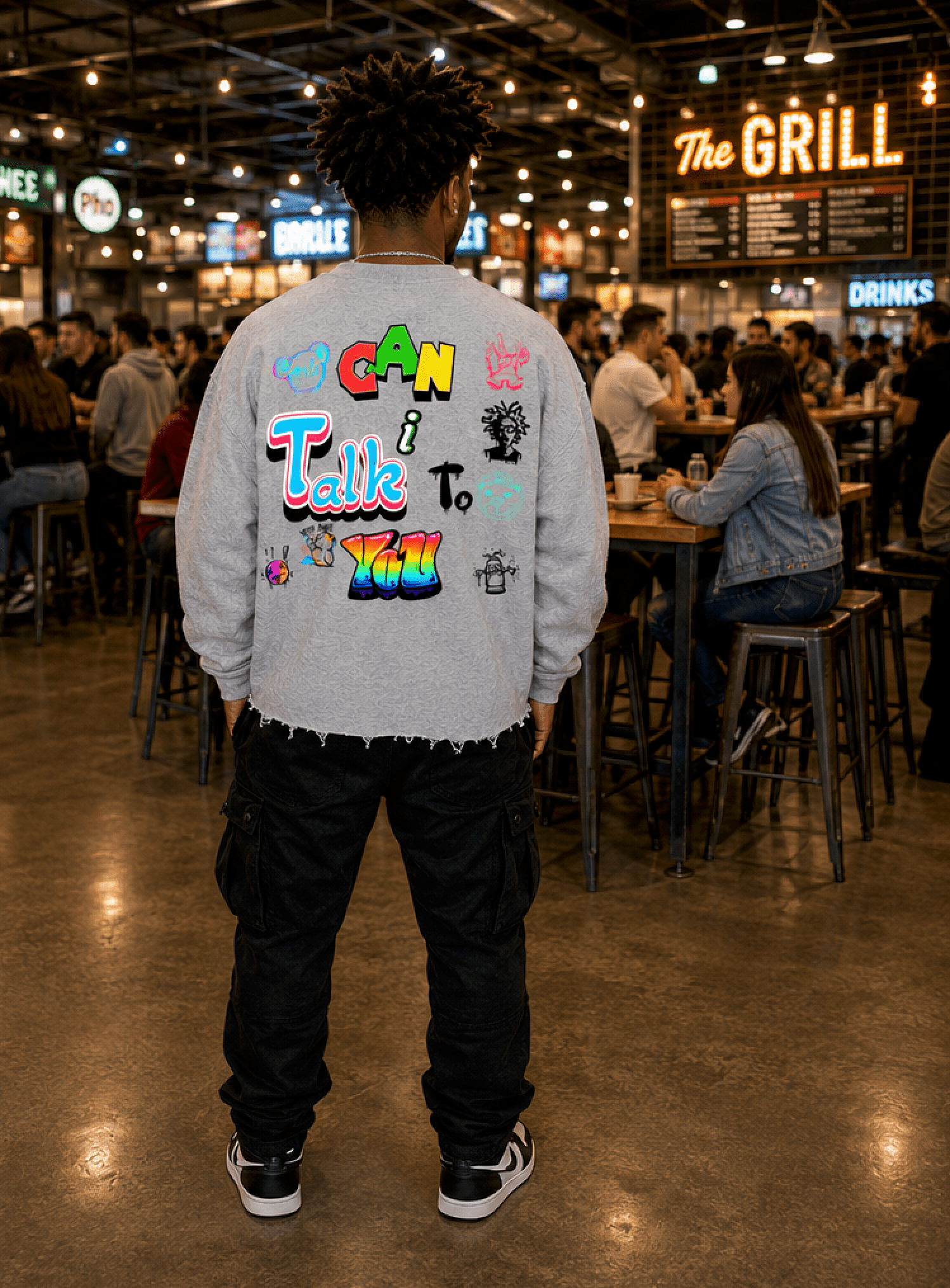 Can We Cropped Crewneck Sweatshirt - PRESSUA