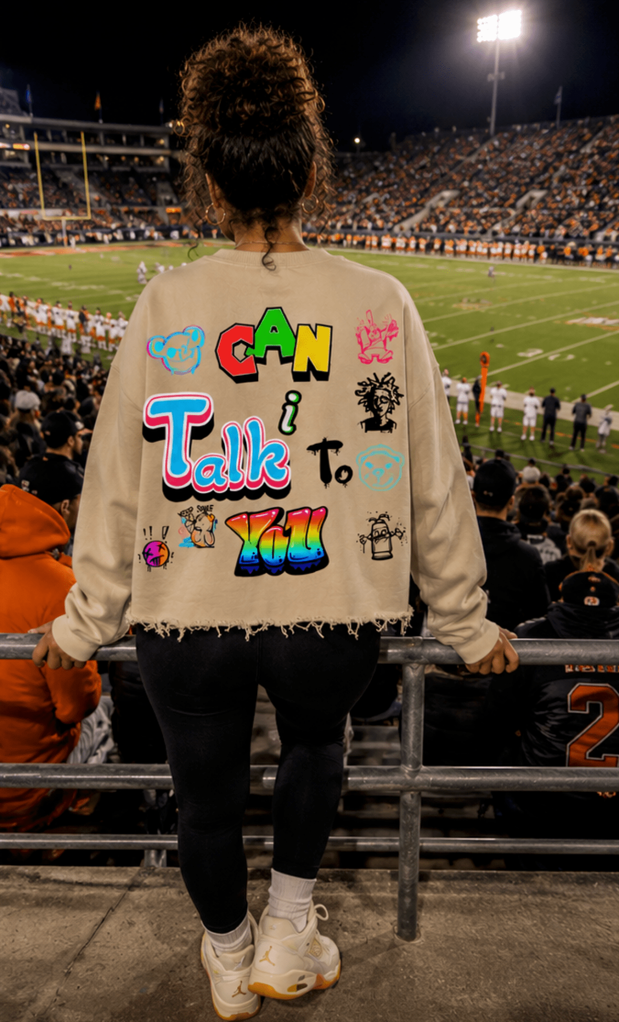 Can We Cropped Crewneck Sweatshirt - PRESSUA