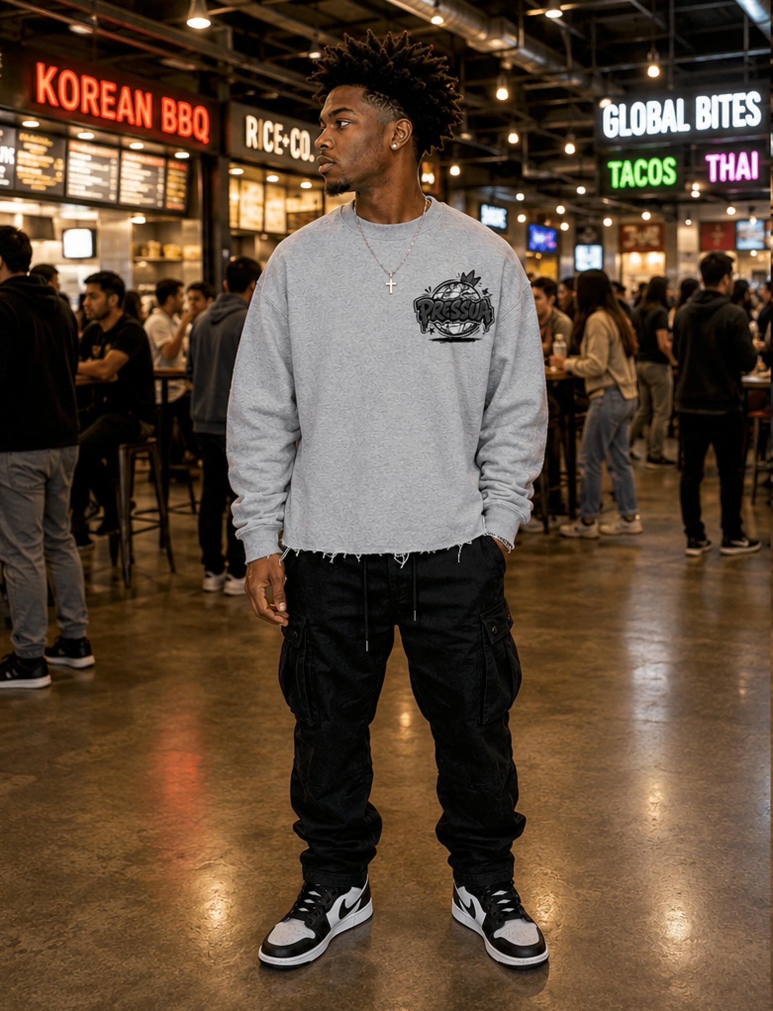 Can We Cropped Crewneck Sweatshirt - PRESSUA