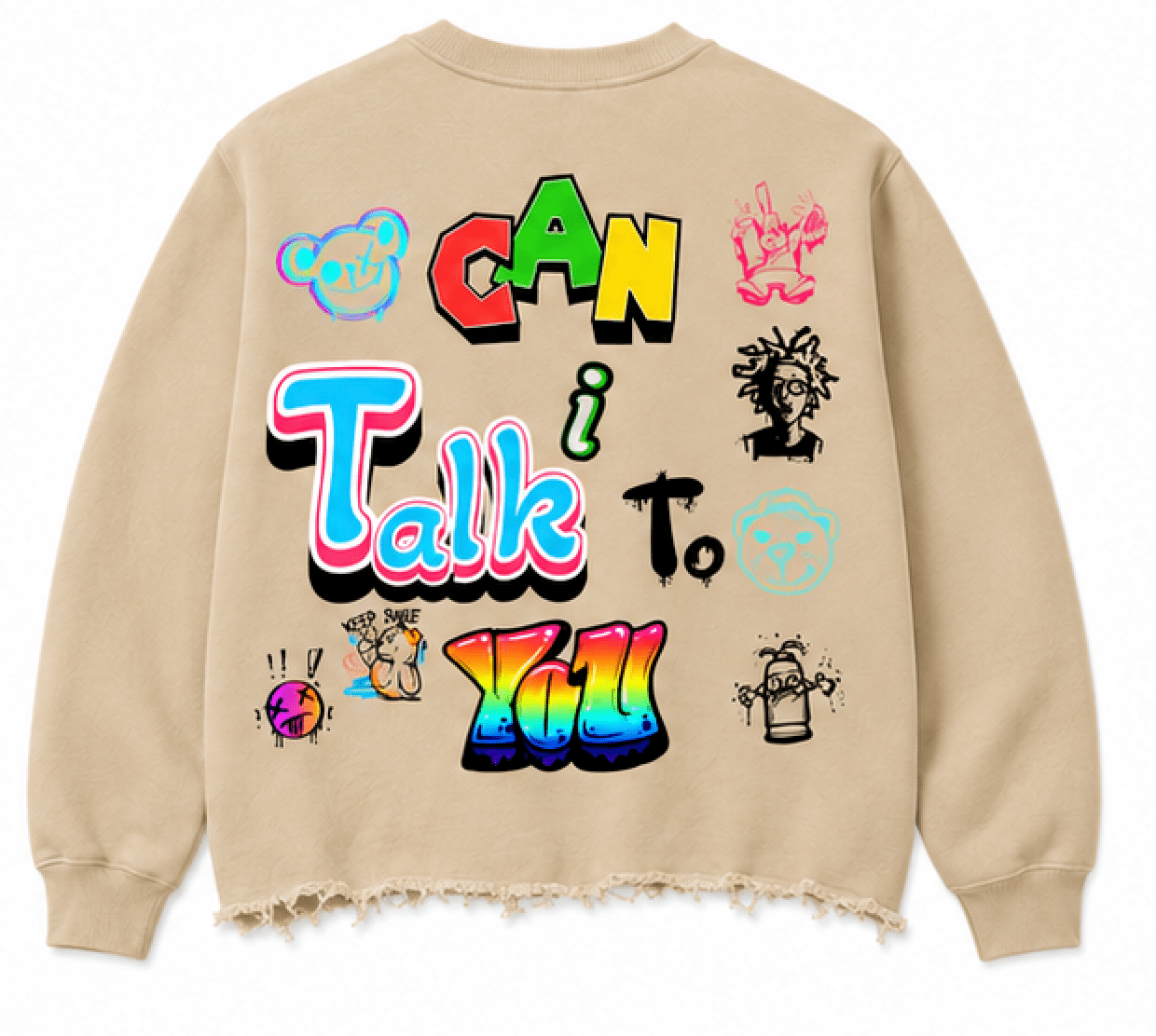 Can We Cropped Crewneck Sweatshirt - PRESSUA