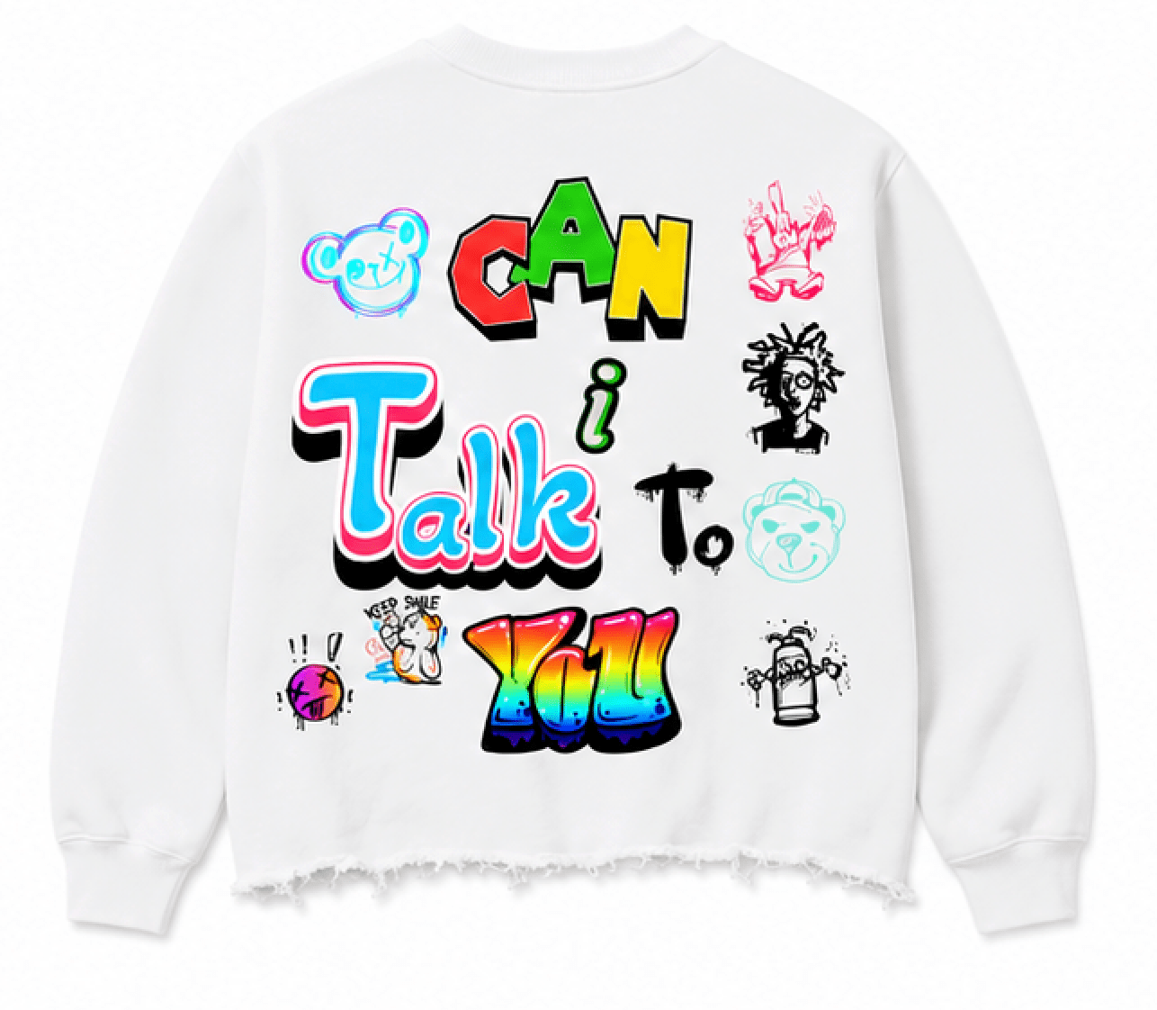Can We Cropped Crewneck Sweatshirt - PRESSUA