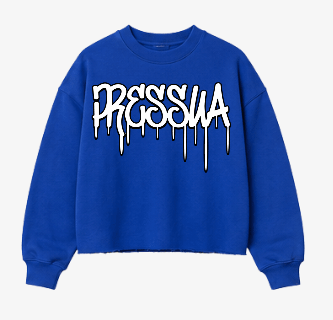 Pressua Drip Sweatshirt Cropped Unisex - PRESSUA