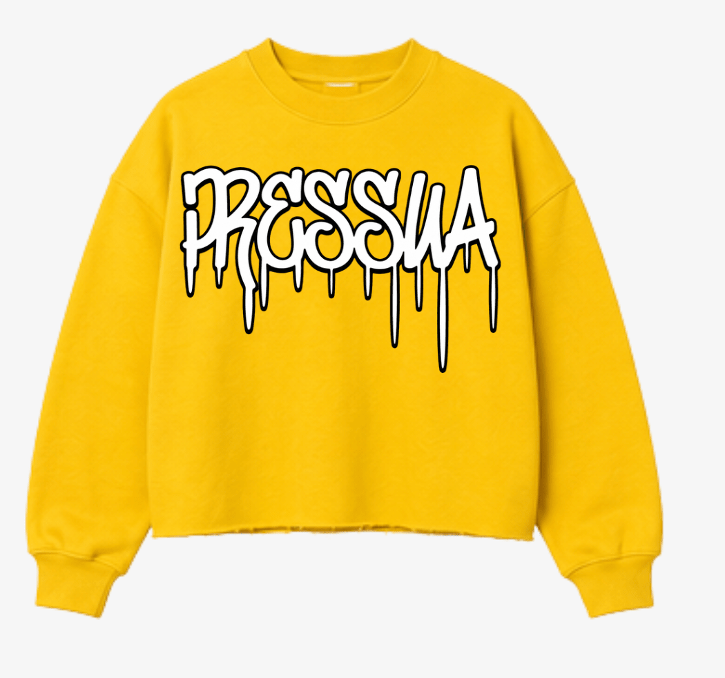 Pressua Drip Sweatshirt Cropped Unisex - PRESSUA