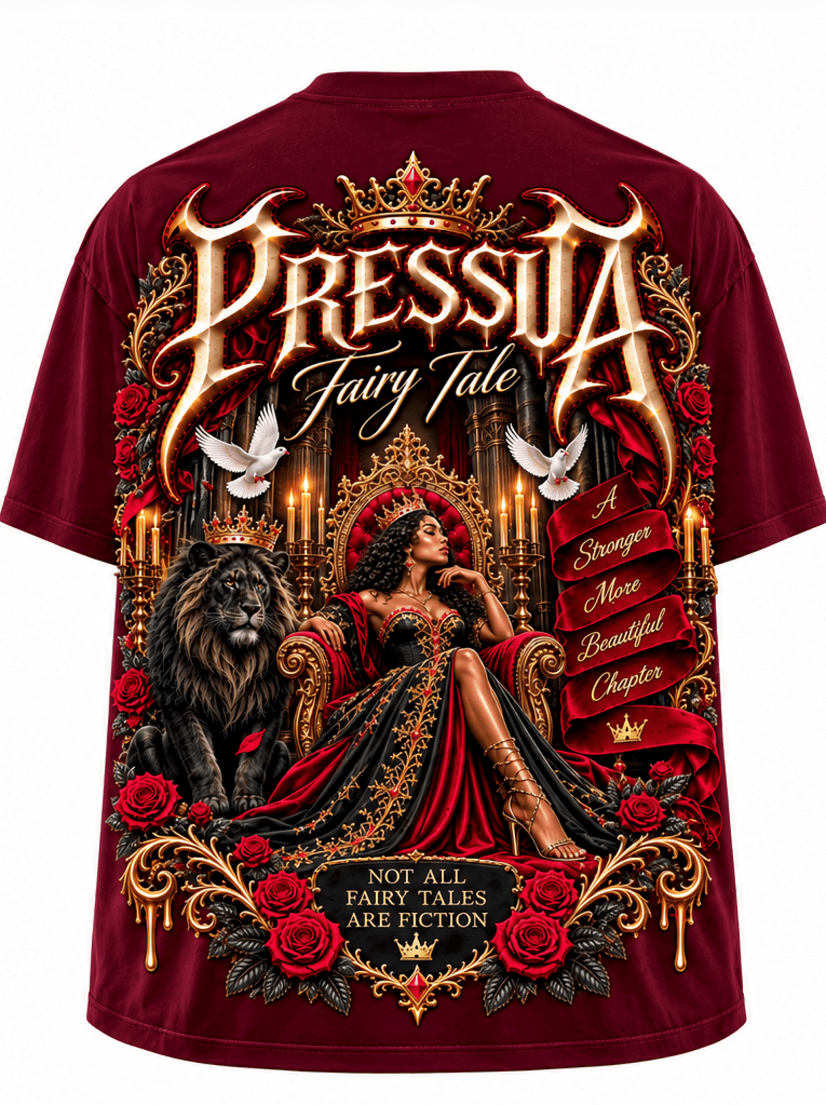 PRESSUA FAIRY TALE — “Same Royal Energy” Graphic Tee 👑🌹 - PRESSUA