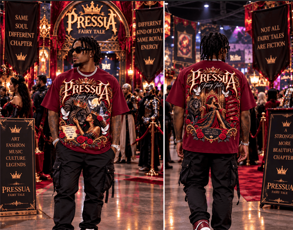 PRESSUA FAIRY TALE — “Same Royal Energy” Graphic Tee 👑🌹 - PRESSUA